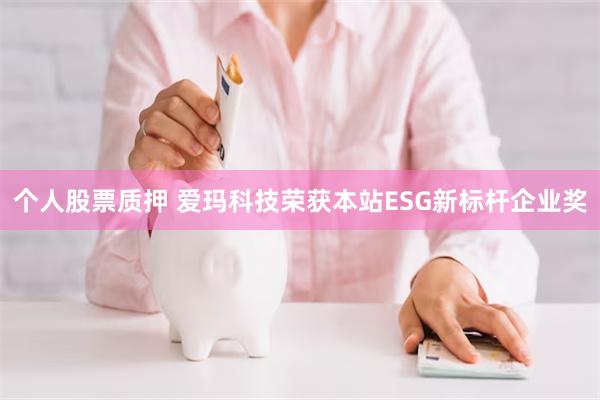 个人股票质押 爱玛科技荣获本站ESG新标杆企业奖