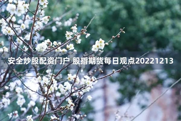 安全炒股配资门户 股指期货每日观点20221213