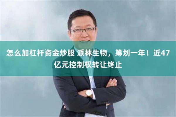怎么加杠杆资金炒股 派林生物，筹划一年！近47亿元控制权转让终止