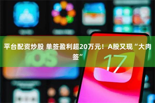 平台配资炒股 单签盈利超20万元！A股又现“大肉签”