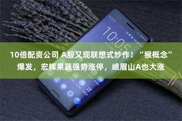 10倍配资公司 A股又现联想式炒作！“猴概念”爆发，宏辉果蔬强势涨停，峨眉山A也大涨