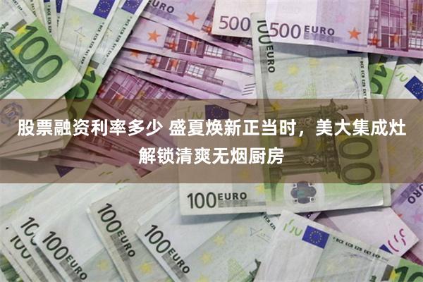 股票融资利率多少 盛夏焕新正当时,美大集成灶解锁清爽无烟厨房