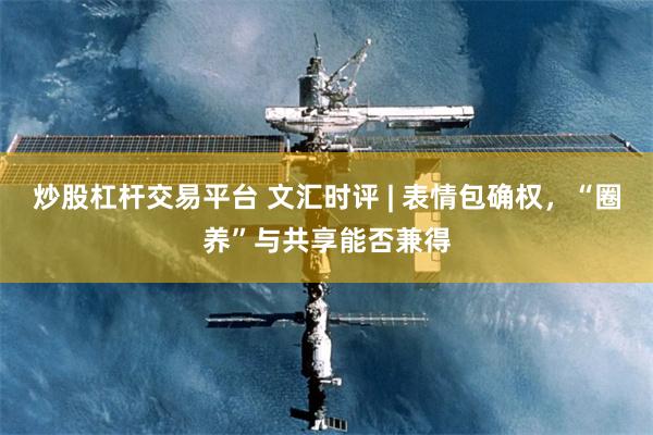 炒股杠杆交易平台 文汇时评 | 表情包确权，“圈养”与共享能否兼得